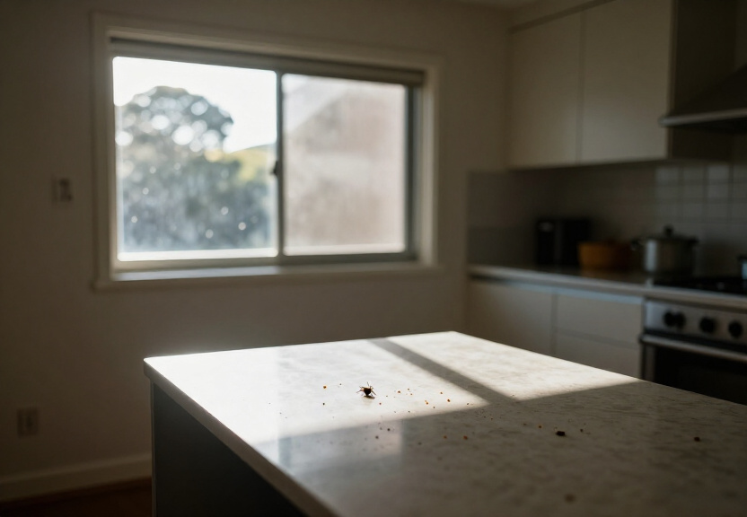 Cockroach activity behind a refrigerator in Mount Pritchard